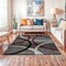 World Rug Gallery Modern Wavy Circles Design Area Rug 6 ft 6 in x 6 ft 6 in Square Red 377RED6SQ - alternate 2