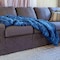 Lavish Home Oversized Faux Fur Blanket 60x80-Inch Ruched Polyester Fur Blanket Queen Blanket for Bed, Blue HT-THROW1-BLU - alternate 3