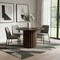 Homeroots 46" Brown Wood Pedestal Base Round Top Dining Table 720937 - alternate 3