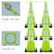 Mr. Chain Traffic Cone, 28 in Height, Safety Green 6 PK 23277-6 - alternate 1