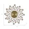 Homeroots 27" Gold And Black Metal And Faux Crystal Silent Analog FloralWall Clock 626544 - alternate 4