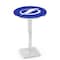 Holland Bar Stool Co 36" Chrome Tampa Bay Lightning Pub Table, 36" dia. Top L217C3636TBLght - alternate 1