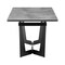 Homeroots 94" Gray and Black Ceramic and Steel Self-Storing Leaf Trestle Base Extendable Dining Table 544709 - alternate 5