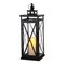 Homeroots Set of Two Clear And Black Glass And Metal Tabletop Lantern Candle Holders, 2PK 719768 - alternate 3