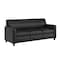 Flash Furniture Black Leather Soft Reception Sofa w/Left and Right Side Charging Banks, 2 Outlets, 2USB, 1 USB-C BT-827U-3-BK-GG - alternate 1