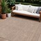 Homeroots 9' X 12' Brown And Beige Geometric Washable Indoor Outdoor Area Rug 594417 - alternate 1
