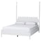 Baxton Studio Hoffman Platform Bed - Farmhouse Bed Frame with Scalloped Design and Turned Posts, White, King 272-14819-ZORO - alternate 1