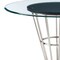Homeroots 48" Clear And Silver Glass And Stainless Steel Pedestal Base Round Top Dining Table 569437 - alternate 4