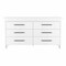 Homeroots 59" White Six Drawer Double Dresser 403749 - alternate 1