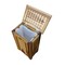 Homeroots 24" Brown Solid Wood Laundry Hamper With Lid 383587 - alternate 7
