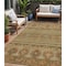 Homeroots 5' X 8' Beige Taupe And Gold Tribal Washable Indoor Outdoor Area Rug 615393 - alternate 1