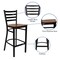 Flash Furniture Restaurant Stool, Ladder Back, Chy Seat XU-DG697BLAD-BAR-CHYW-GG - alternate 6