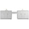 James Martin Vanities Bellshire 120" Dual Vanity Set w/24" Make-Up Counter, Bright White w/3 cm Lime Delight Silestone Top 660-VMC120-BW-3LDL - alternate 1
