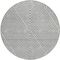 Homeroots 8' Gray And Ivory Round Geometric Washable Indoor Outdoor Area Rug 612132 - alternate 4