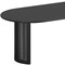 Homeroots 67" Black Solid Wood Double Pedestal Base Oval Dining Table 721143 - alternate 3