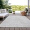 Homeroots 5' X 8' Silver And Ivory Geometric Washable Indoor Outdoor Area Rug 577596 - alternate 5