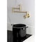 Kingston Brass Wall Mount Pot Filler Faucet, Brushed Brass KS8107RX - alternate 3