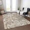 Homeroots 9' X 12' Beige Brown And Ivory Abstract Washable Indoor Outdoor Area Rug 600268 - alternate 3