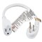 Sanoxy 1ft Ultra Low Prile Power Extension Cord NEMA 5-15P to NEMA 5-15R, White SNX-CBL-LDR-PW147-8201 - alternate 2
