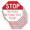 Signmission Stop No POVS Beyond This Point, 4 inch X 4 inch, Vinyl Decal, 5PK OC-D-5PACK-4-262 - alternate 1