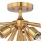 Vaxcel Estelle 3-Light 17 in W Brass Gold Mid-Century Modern Sputnik Semi Flush Ceiling Fixture C0164R - alternate 3