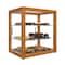 Koolmore 20 In. Artisan Wooden Bakery Square Display case, 2.5 cu ft, light wood color 3 Tiers KM-BDW-20L - alternate 5
