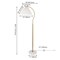 Jonathan Y Devon 60.5" Modern Glam Metal Arc LED Floor Lamp w/ Pleated Shade w/ Marble Base, Brass Gold/White JYL1148C - alternate 5
