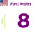 Aacc Self-Adhesive Vinyl Number: 8, Size: 0.5 in. Color: Purple Font: Anders, 24PK AACC-Anders-N8-Purple-I0.5x24 - alternate 1