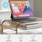 Martha Stewart Ryder Gold Mesh Metal Desktop Monitor Stand Riser with Organizer Drawer and Side Storage HH-OHD04-GLD-MS - alternate 6