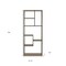 Homeroots 79" Brown And Natural Metal and Wood Seven Tier Bookcase 517719 - alternate 2