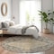 Homeroots 8' Charcoal Gray And Brown Round Oriental Washable Indoor Outdoor Area Rug 605231 - alternate 4
