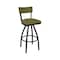 Bfm Seating Bristol Swivel Barstool - Grade 4 Upholstered Seat & Back - Steel Frame - Sand Black Finish 4301SSTT001-SB - alternate 1