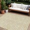 Homeroots 9' X 12' Wheat And Ivory Geometric Washable Indoor Outdoor Area Rug 594891 - alternate 1