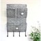 Homeroots Gray Metal Organizer With 3 Storage Pockets And 4 Bottom Hooks 379872 - alternate 4