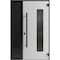Vdomdoors Front Exterior Aluminum Door Ronex0511 Bronze Oak Prehung Entry Steel Metal Modern Painted RONEX0511EXD-BRW-W36+12xH80-RH-I - alternate 1