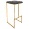 Leisuremod Quincy Quilted Stitched Leather Bar Stools with Gold Metal Frame, Grey QSG29GR - alternate 1