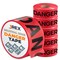 Jrex Safety Danger Tape Roll - 3 Mil - 1000 Ft x 3 Inch Wide Each - Red, 6PK PDT-JR-3M-6PK - alternate 1