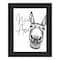Homeroots Nice Donkey Black Framed Print Bathroom Wall Art 530072 - alternate 1