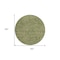 Homeroots 8' Olive Green And Light Green Round Abstract Washable Indoor Outdoor Area Rug 598988 - alternate 5