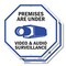 Signmission Premises Are Under Video & Audio Su, 10 inch X 10 inch, Aluminum Metal Signs, 2PK OC-A-2PACK-10-20 - alternate 1
