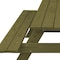 Homeroots 94" Green Solid Wood Outdoor Picnic Table with Umbrella Hole 525007 - alternate 2