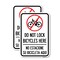 Signmission Do Not Lock Bicycles Here - No Estacione Su Bicicleta A, 12'' X 18'', Heavy Gauge Aluminum, 2PK A-1218-2PACK-24148 - alternate 1