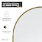 Anzzi Ember Series 74x 34in Framed Arch Fixed Shower Screen Door, Brushed Gold, 8mm Tempered Clear Glass SD-AZ18-01BG - alternate 9