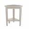 Homeroots Compact Teak Corner Shower Stool With Shelf In Whitewash Finish 376706 - alternate 4