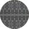 Homeroots 8' Black And Ivory Round Tribal Washable Indoor Outdoor Area Rug 614205 - alternate 4