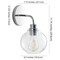Jonathan Y Sandrine 6.5" 1-Light Iron/Seeded Glass Cottage Rustic LED Vanity Light, Chrome JYL7526B - alternate 4