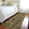 Homeroots 8' Runner Coffee and Gray Oriental Washable Non Skid Indoor Outdoor Runner Rug 563755 - alternate 4