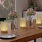 Lavish Home Remote Control LED Candles Set of 3 Battery-Operated Realistic Flameless Pillars with Lace Details 80-FC1007 - alternate 1