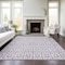 Homeroots 5' X 8' Lavender And Ivory Geometric Washable Indoor Outdoor Area Rug 613784 - alternate 5