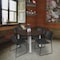 Regency Round Kee Breakroom Table W/ 4 Zeng Stack Chairs, 48 in W, 48 in L, Neo Walnut TB48RNDNWBPCM44BK - alternate 4